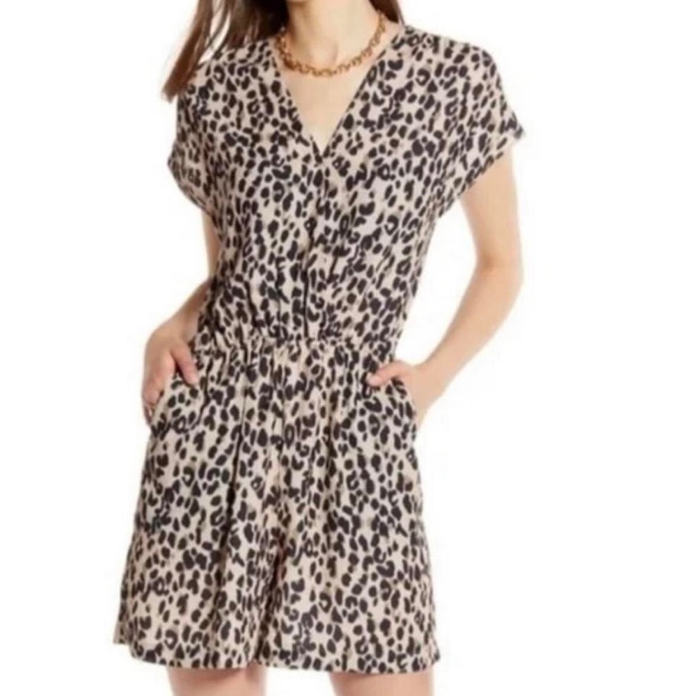 Halogen Leopard Print Mini Romper